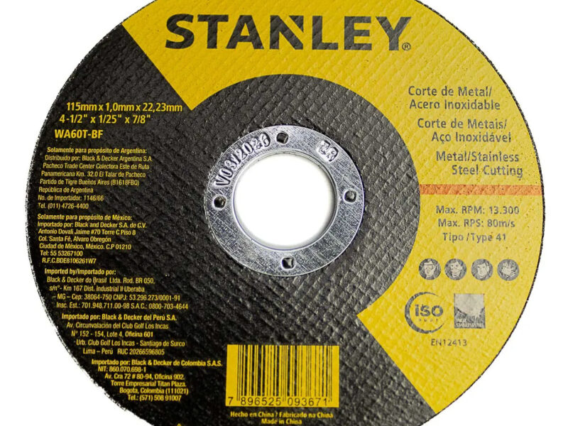 Disco de corte fino 4.1/2 Stanley